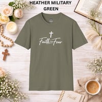 Image 15 of Faith Over Fear T‑Shirt — Christian Cross Inspirational Tee