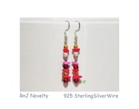 Image 1 of RnJ_PearlsGems_Rose Earring 925 SilverWire