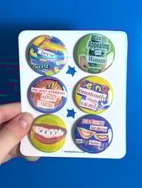 Image 1 of "Weird Girl" Button Pack