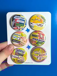 Image 1 of "Anti AI Slop x Tech Bro" Button Pack