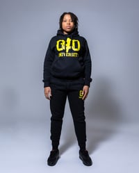 Image 1 of GREASE & OIL - University Sweatsuit- Manifesto - Black/Yellow