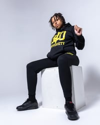 Image 5 of GREASE & OIL - University Sweatsuit- Manifesto - Black/Yellow