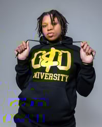 Image 6 of GREASE & OIL - University Sweatsuit- Manifesto - Black/Yellow