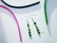 Image 2 of RnJ_PearlsGems_Olive Earring 925 SilverWire