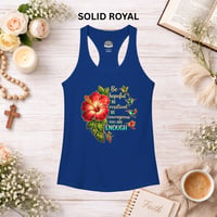 Image 5 of Hibiscus Encouragement Tank — "Be Hopeful, Be Resilient, You Are Enough" 