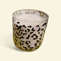 Leopard scented candle 