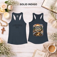 Image 3 of Philippians 1:6 T-Shirt— "God's Not Done Yet"- Women's Ideal Racerback Tank