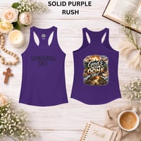 Image 7 of Philippians 1:6 T-Shirt— "God's Not Done Yet"- Women's Ideal Racerback Tank