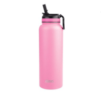 Image 1 of Oasis Stainless Steel Insulated Challenger Sports Bottle with Sipper Straw 1.1L Neon Pink