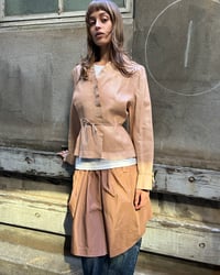 Image 10 of TIE WAIST LEATHER JACKET