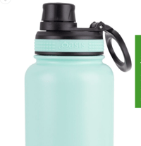 Image 2 of Oasis Stainless Steel Insulated Challenger Sports Bottle 1.1L with Screw Cap Mint
