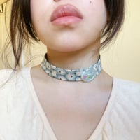Image 2 of Vintage blue shiny button chocker