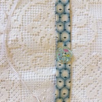 Image 3 of Vintage blue shiny button chocker