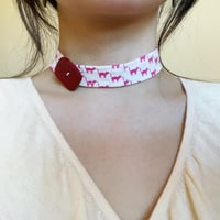 Image 3 of Pink cat square chocker