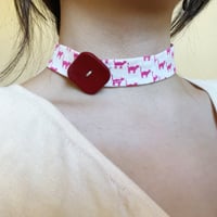 Image 5 of Pink cat square chocker
