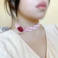 Image 2 of Pink cat square button chocker