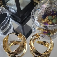 Image 1 of Vintage Swirl Hoops