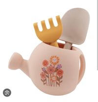 Image 2 of 3pc Playground My First Garden Watering Can/Rake/Spade Set Kids Toy Pink Flowers