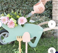 Image 6 of 3pc Playground My First Garden Watering Can/Rake/Spade Set Kids Toy Pink Flowers
