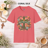 Image 4 of Pray for Peace T-Shirt — Inspirational Peaceful Message Tee