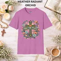 Image 6 of Pray for Peace T-Shirt — Inspirational Peaceful Message Tee