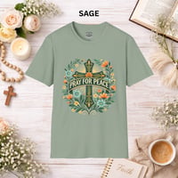 Image 9 of Pray for Peace T-Shirt — Inspirational Peaceful Message Tee