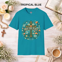 Image 10 of Pray for Peace T-Shirt — Inspirational Peaceful Message Tee