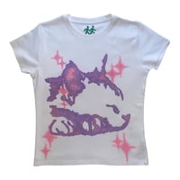 pastel cat baby tee (white)
