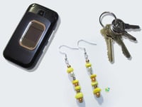 Image 4 of RnJ_PearlsGems_Yellow Earring 925 SilverWire