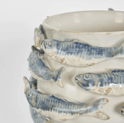 Image of Coastal Sardine Relief Vase