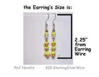 Image 3 of RnJ_PearlsGems_Yellow Earring 925 SilverWire