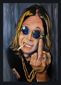 Image 1 of "OZZY" • 24" x 36" PRINT • ORIGINAL PAINTING By: SAVO888