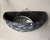 Image 5 of Organic Sculptural Wall Pocket | Handmade Textured Paper Mache Decor