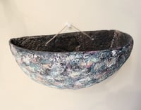 Image 2 of Organic Sculptural Wall Pocket | Handmade Textured Paper Mache Decor
