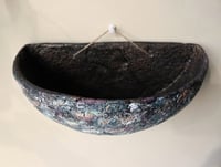 Image 4 of Organic Sculptural Wall Pocket | Handmade Textured Paper Mache Decor