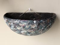 Image 9 of Organic Sculptural Wall Pocket | Handmade Textured Paper Mache Decor