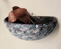 Image 11 of Organic Sculptural Wall Pocket | Handmade Textured Paper Mache Decor