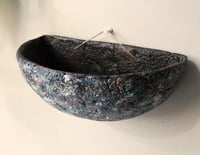 Image 6 of Organic Sculptural Wall Pocket | Handmade Textured Paper Mache Decor
