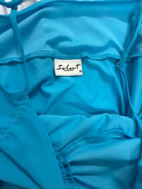 Image 3 of 00s blue fairy top with ruched bust and beading 