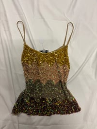 Image 1 of 00s rare iridescent sequin cami top 