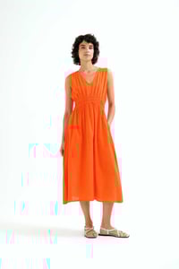 Image 2 of Vestido midi naranja de CF