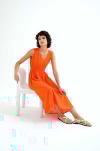Image 1 of Vestido midi naranja de CF