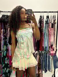 Image 6 of 00s rare asymmetrical hem cami mermaid fairy cami with sequins and ribbon