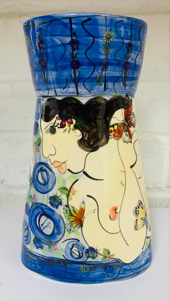 Image of Small blue vase