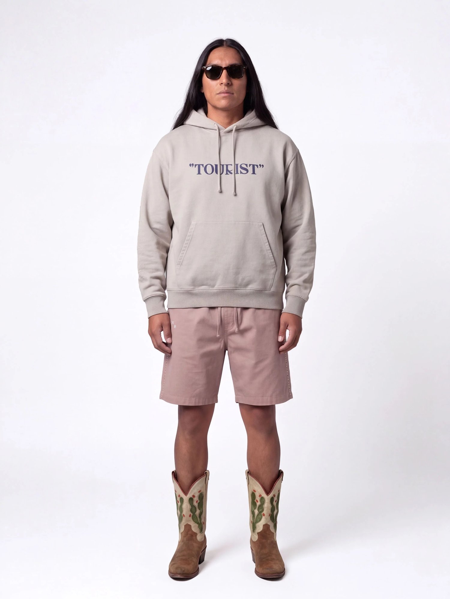 Image of NIKBEN TOURIST HOODIE SILVER GREY