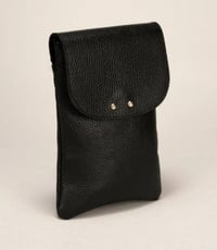 Image 3 of Leather Shoulder Bag – Black