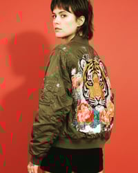 Image 1 of  VINTAGE TIGER ¥ BOMBER JACKET ¥ UNISEX ¥ UPCYCLED ¥ IBIZA