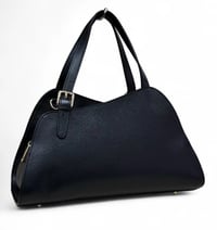Image 1 of Structured Leather Shoulder Bag – Black