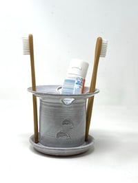 Image 3 of Four hole Toothbrush Holder, Dolphin 