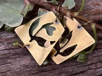 Image 2 of Earth Gardens brass earrings/ n3